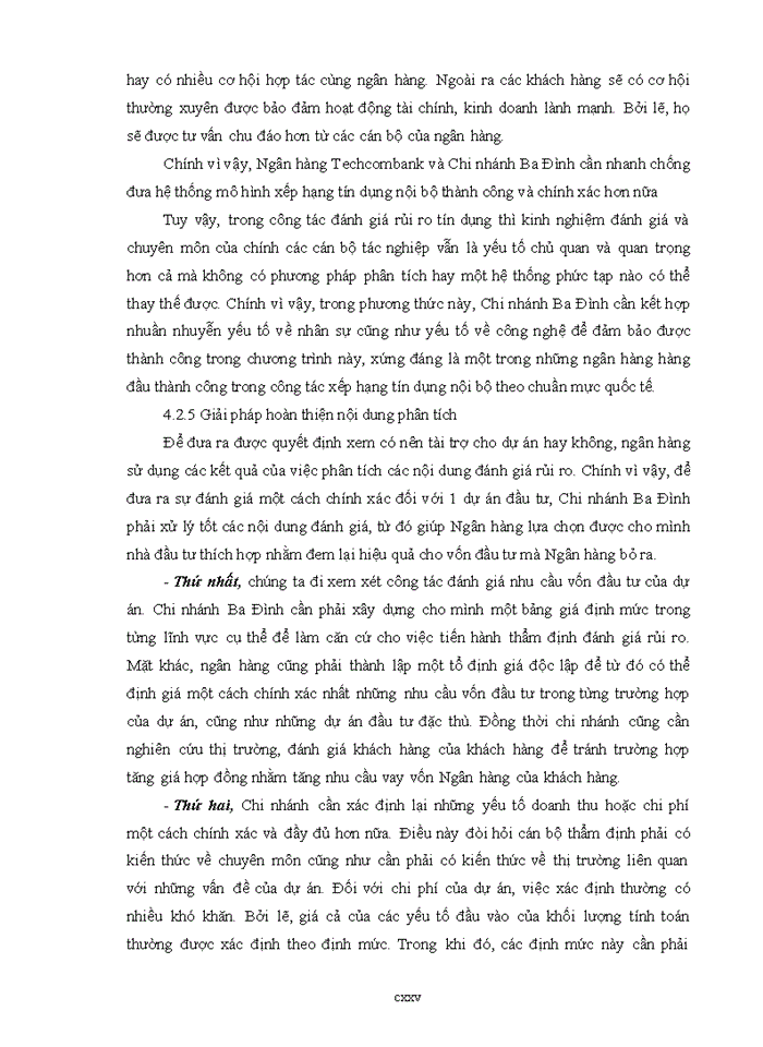 image for page ThS Đánh giá rủi ro trong thẩm định dự án đầu tư vay vốn tại Ngân hàng thương mại cổ phần Kỹ thương Việt Nam Chi nhánh Ba Đình