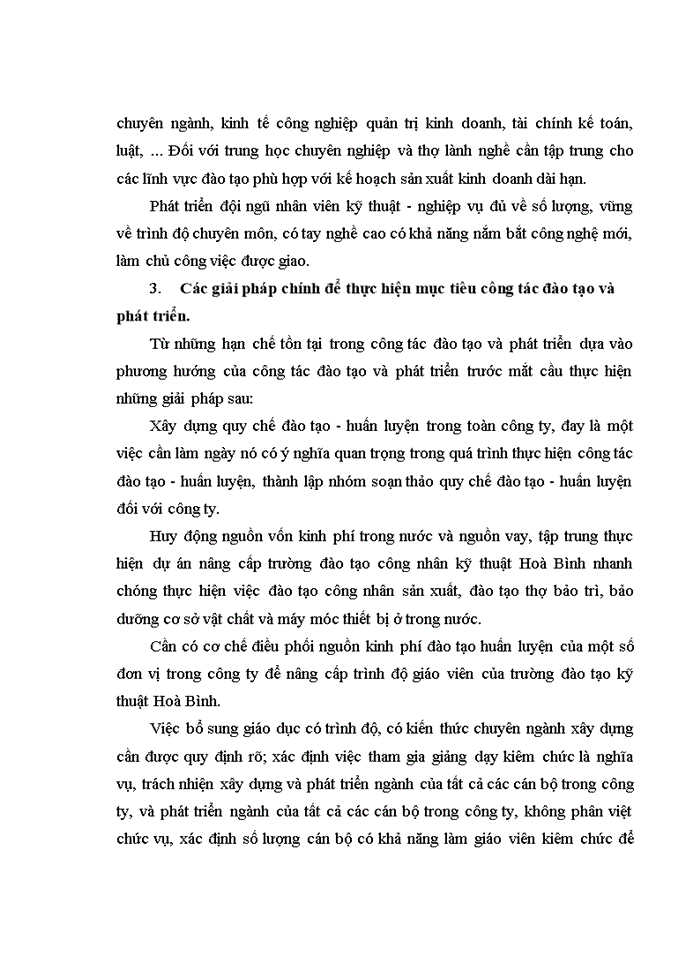 image for page Nữa hiệu quả công tác đào tạo và phát triển nguồn nhân lực tại công Công ty Sông Đà I