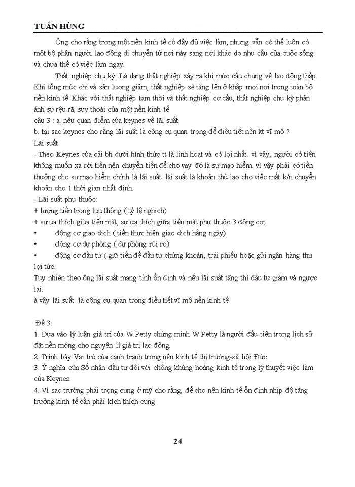 image for page Tổng hợp đề thi Lịch sử học thuyết kinh tế