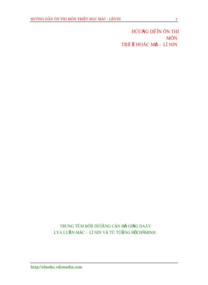 image for page Hướng dân ôn thi triết học mác - lênin