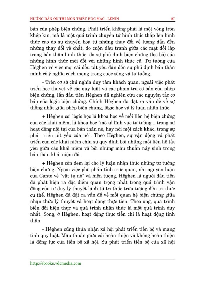 image for page Hướng dân ôn thi triết học mác - lênin