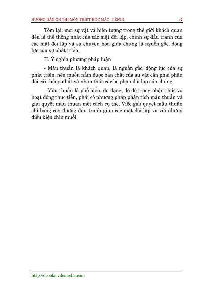 image for page Hướng dân ôn thi triết học mác - lênin