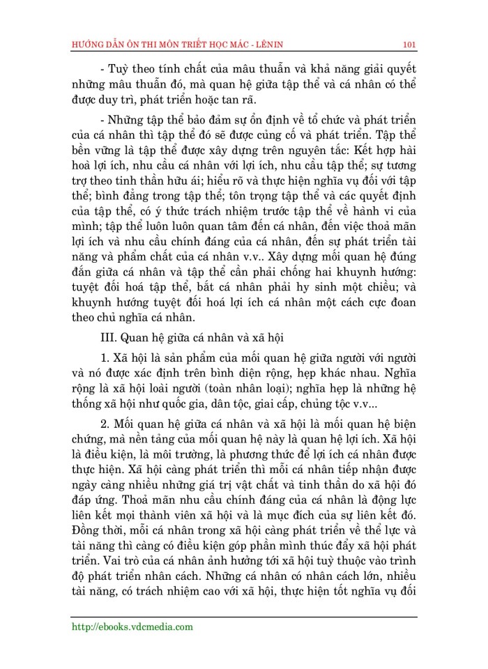 image for page Hướng dân ôn thi triết học mác - lênin