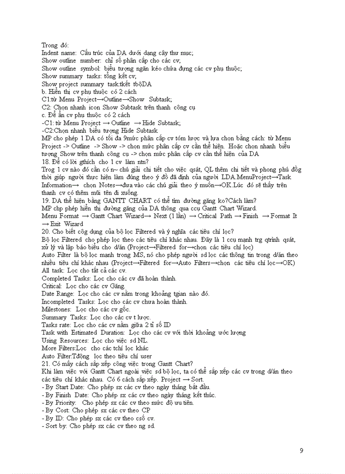 image for page Quản lý dự án trong Excel