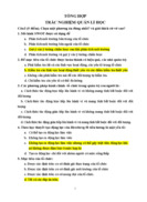 TỔNG HỢP TRẮC NGHIỆM QUẢN LÝ HỌC