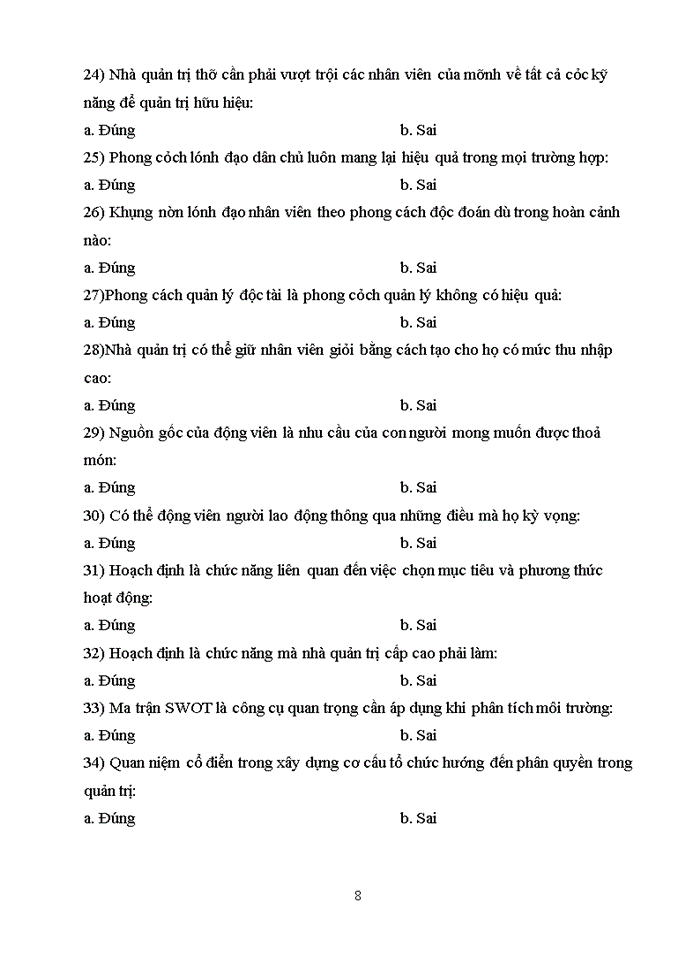 image for page TỔNG HỢP TRẮC NGHIỆM QUẢN LÝ HỌC