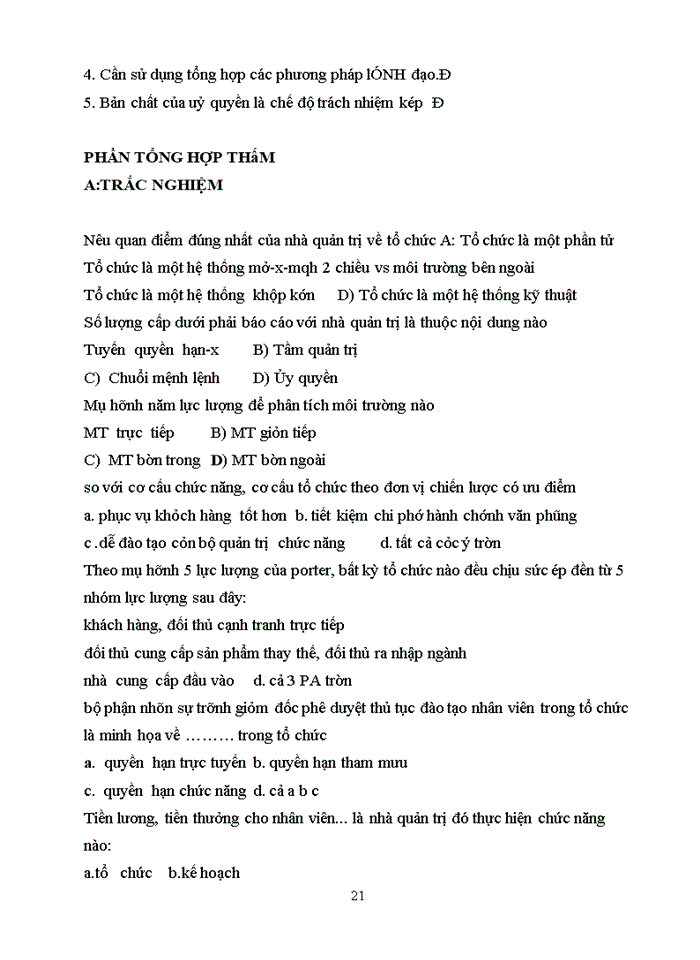 image for page TỔNG HỢP TRẮC NGHIỆM QUẢN LÝ HỌC