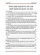 TỔNG HỢP NỘI DUNG ÔN TẬP MÔN KINH TẾ QUỐC TẾ 2015