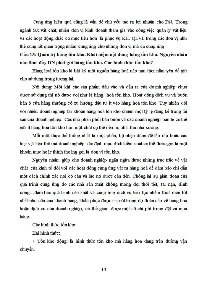 image for page Câu hỏi ôn thi quản trị sản xuất Tác nghiệp