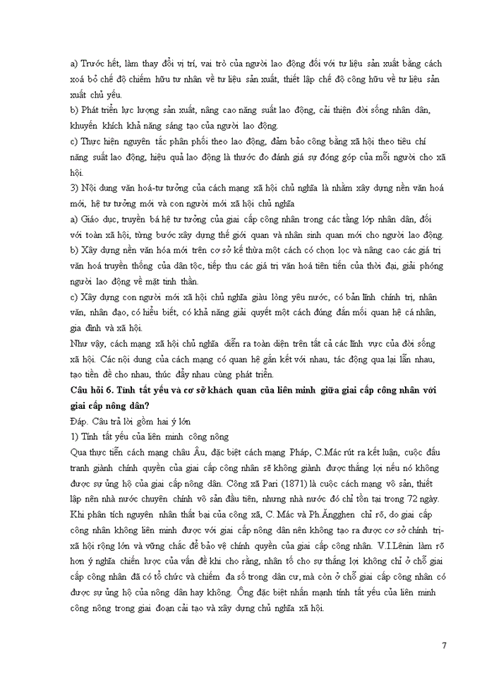 image for page NGUYÊN LÝ MÁC- LÊNIN PHẦN 3 20 CÂU HỎI-TRẢ LỜI PHẦN CHỦ NGHĨA XÃ HỘI KHOA HỌC