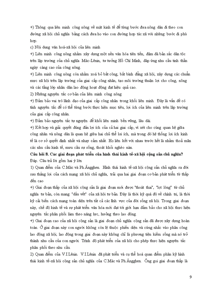image for page NGUYÊN LÝ MÁC- LÊNIN PHẦN 3 20 CÂU HỎI-TRẢ LỜI PHẦN CHỦ NGHĨA XÃ HỘI KHOA HỌC