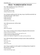 TRẮC NGHIỆM KIỂM TOÁN