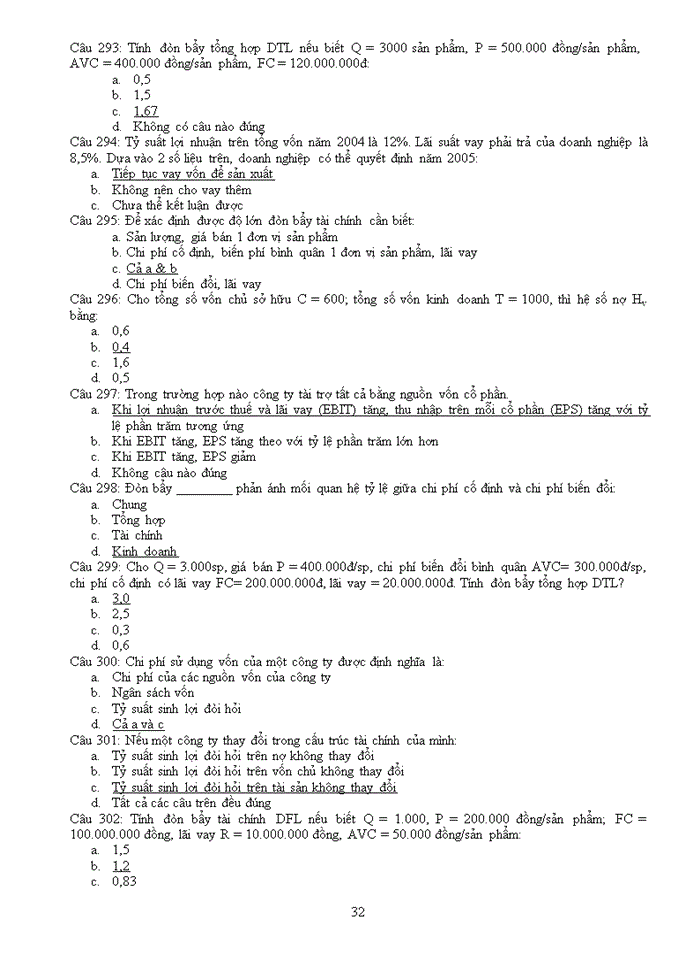 image for page TRẮC NGHIỆM QUẢN TRỊ TÀI CHÍNH DOANH NGHIỆP