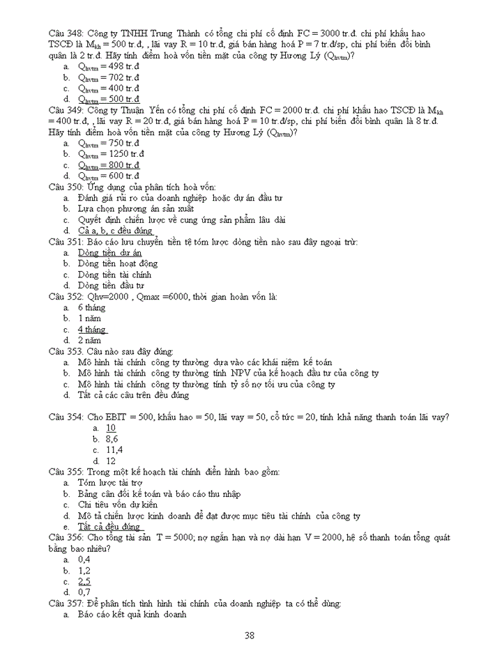 image for page TRẮC NGHIỆM QUẢN TRỊ TÀI CHÍNH DOANH NGHIỆP