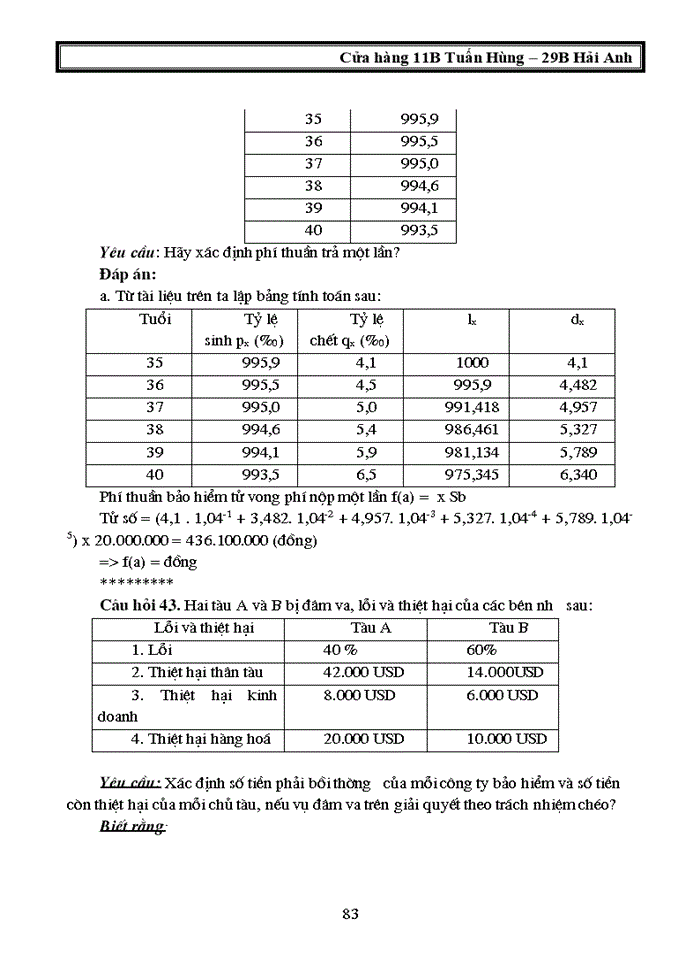image for page Dap an de thi mon kinh te bao hiem