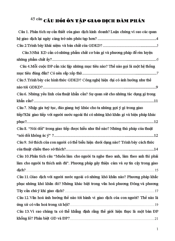 image for page CÂU HỏI ÔN TậP GIAO DịCH ĐàM PHáN