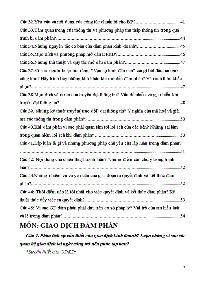 image for page CÂU HỏI ÔN TậP GIAO DịCH ĐàM PHáN