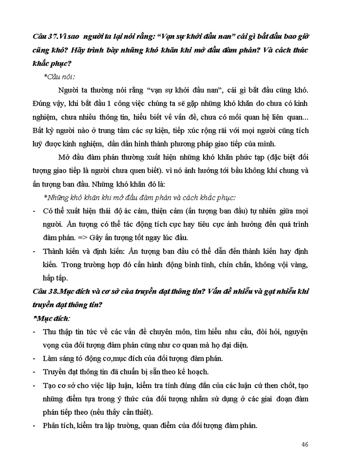 image for page CÂU HỏI ÔN TậP GIAO DịCH ĐàM PHáN