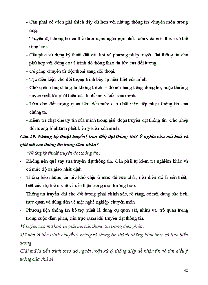 image for page CÂU HỏI ÔN TậP GIAO DịCH ĐàM PHáN