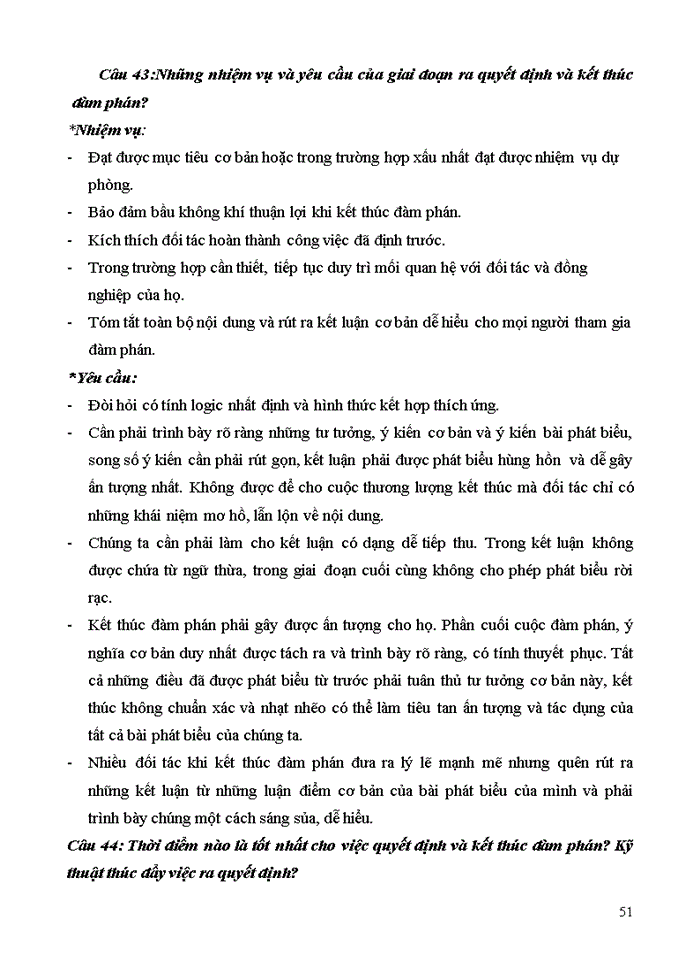 image for page CÂU HỏI ÔN TậP GIAO DịCH ĐàM PHáN