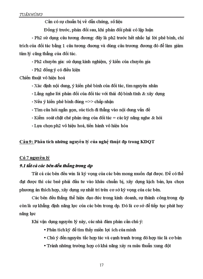 image for page CÂU HỎI LÝ THUYẾN MÔN ĐÀM PHÁN KINH DOANH