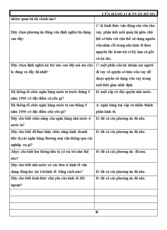 image for page Trắc nghiệm nguyên lý mác ii Theo vần a b c