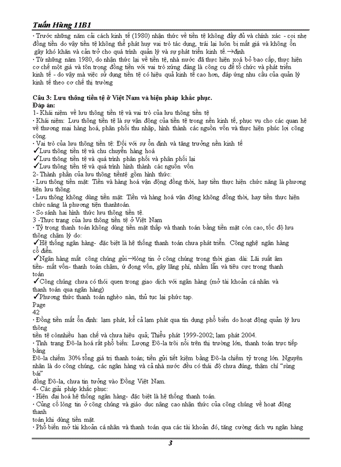 image for page ĐỀ CƯƠNG MÔN TÀI CHÍNH TIỀN TỆ