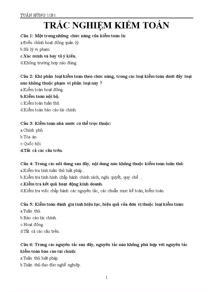 image for page TRẮC NGHIỆM KIỂM TOÁN