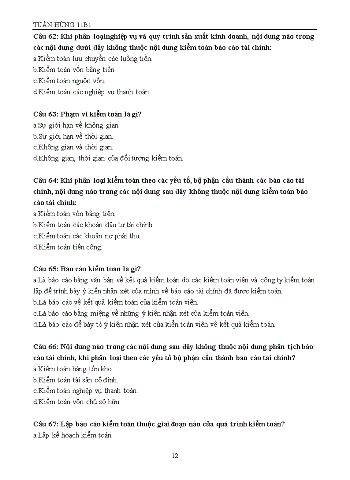 image for page TRẮC NGHIỆM KIỂM TOÁN