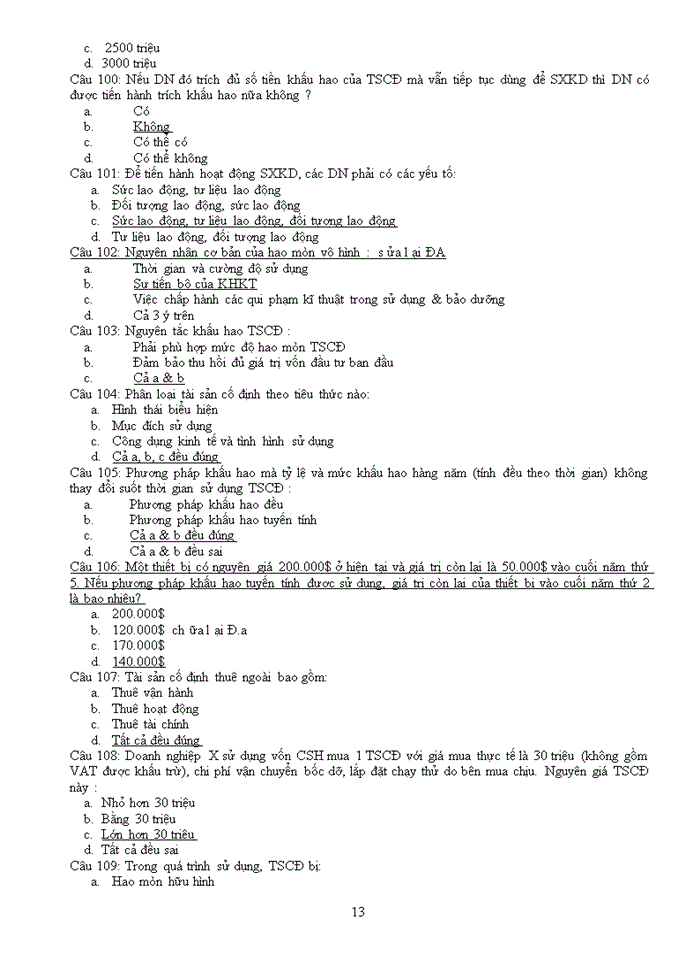 image for page TRẮC NGHIỆM QUẢN TRỊ TÀI CHÍNH DOANH NGHIỆP CÓ ĐÁP ÁN