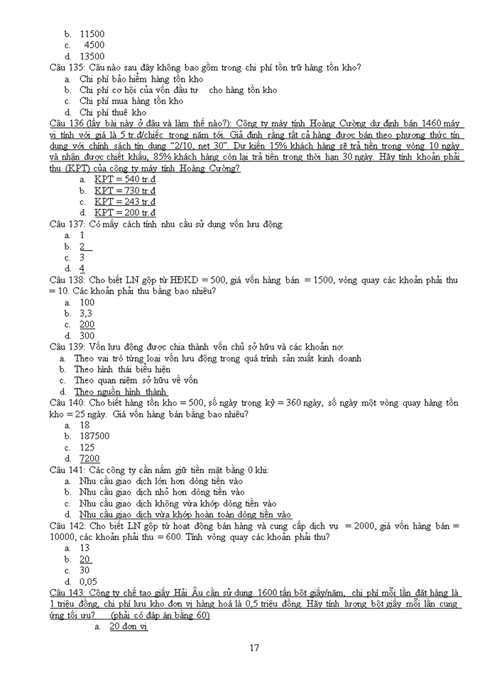 image for page TRẮC NGHIỆM QUẢN TRỊ TÀI CHÍNH DOANH NGHIỆP CÓ ĐÁP ÁN