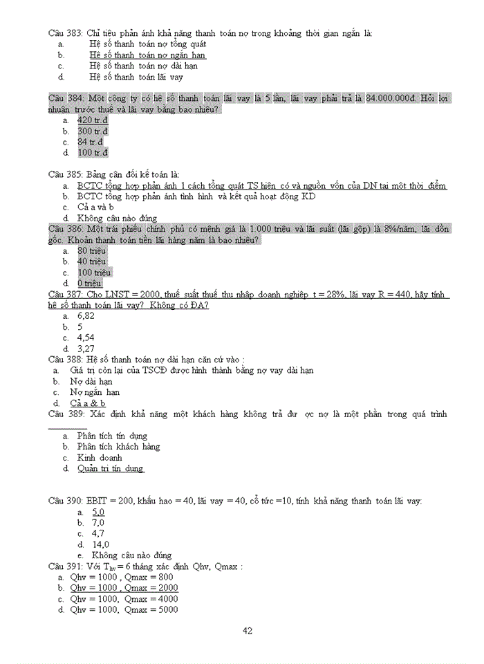 image for page TRẮC NGHIỆM QUẢN TRỊ TÀI CHÍNH DOANH NGHIỆP CÓ ĐÁP ÁN