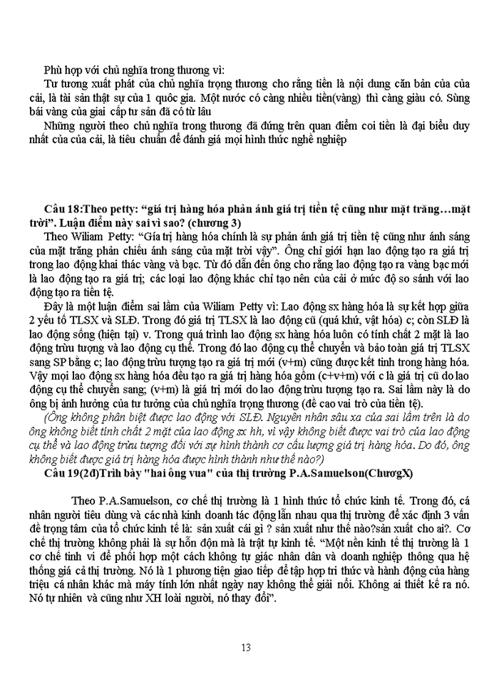 image for page CÂU HỎI ÔN THI MÔN LỊCH SỬ HỌC THUYẾT KINH TẾ