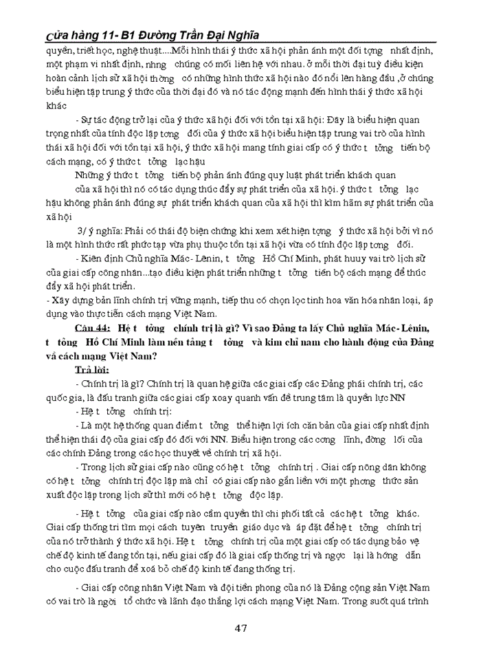 image for page Câu hỏi ôn tập môn triết học - máclênin