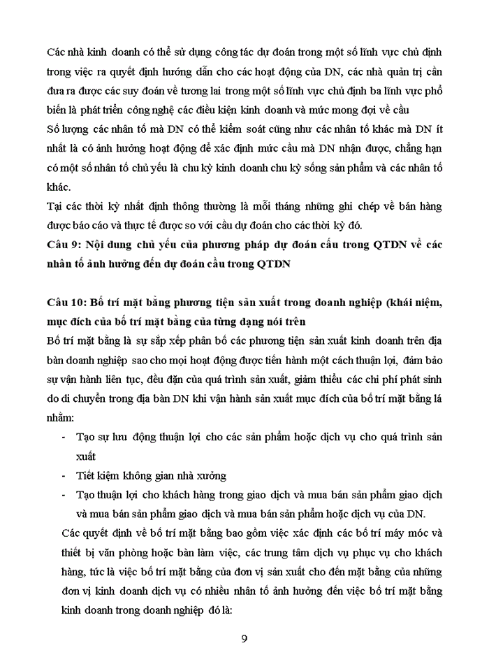 image for page Câu hỏi ôn thi quản trị sản xuất Tác nghiệp