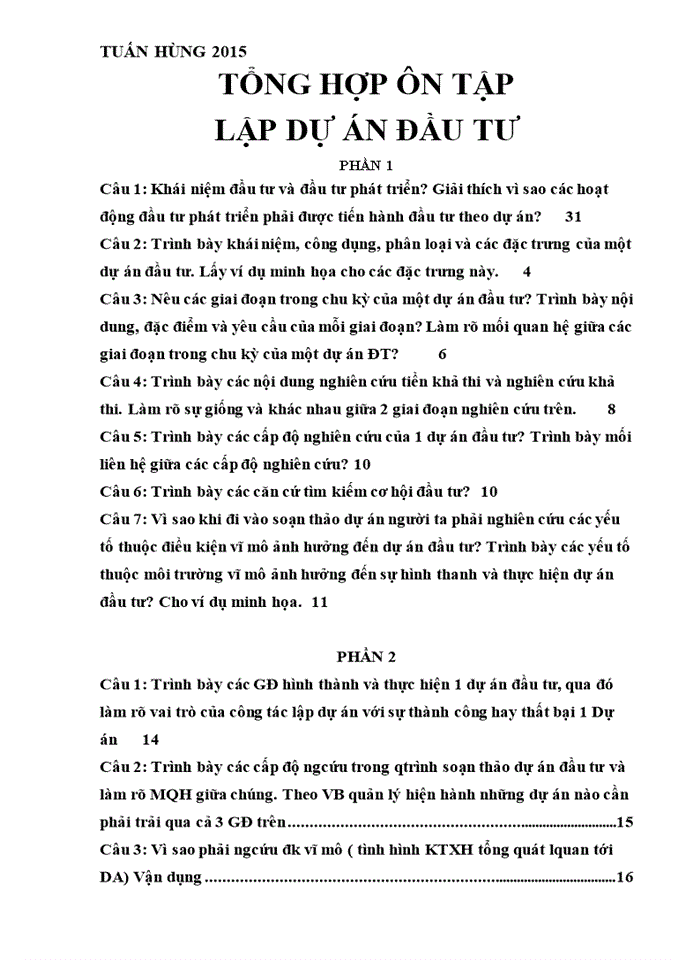 image for page LẬP DỰ ÁN ĐẦU TƯ