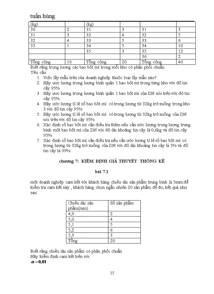 image for page BÀI TẬP VÀ ĐÁP ÁN NGUYÊN LÝ THỐNG KÊ