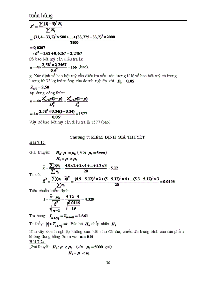 image for page BÀI TẬP VÀ ĐÁP ÁN NGUYÊN LÝ THỐNG KÊ