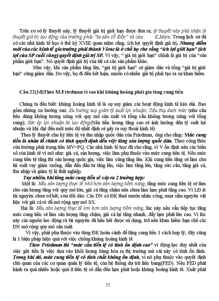 image for page CÂU HỎI ÔN THI MÔN LỊCH SỬ HỌC THUYẾT KINH TẾ