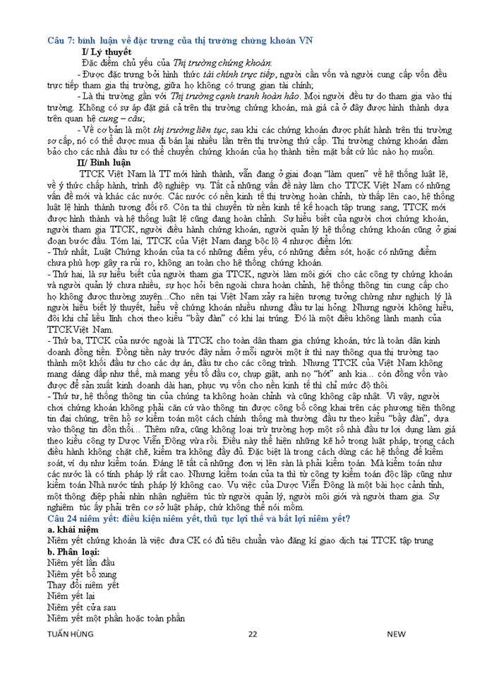 image for page 41 CÂU HỎI LÝ THUYẾT VÀ BÌNH LUẬN VỀ THỊ TRƯỜNG CHỨNG KHOÁN