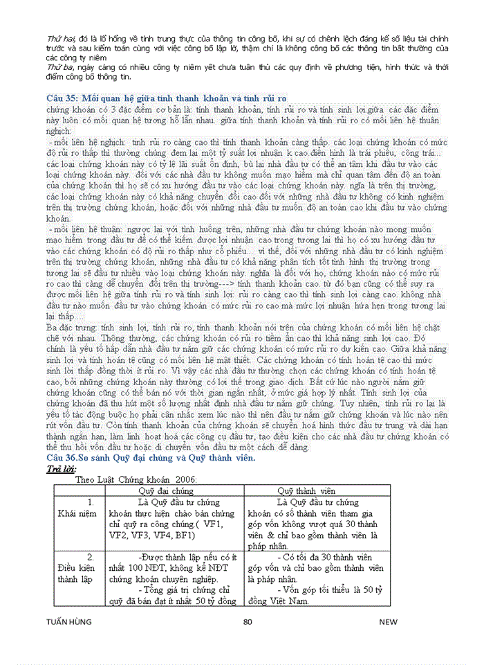 image for page 41 CÂU HỎI LÝ THUYẾT VÀ BÌNH LUẬN VỀ THỊ TRƯỜNG CHỨNG KHOÁN