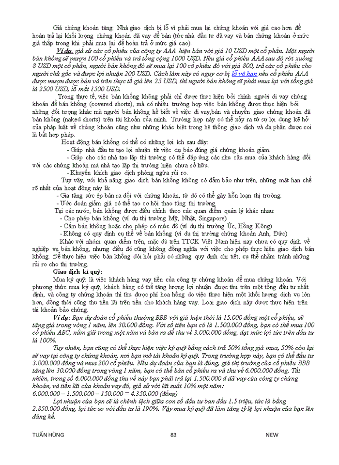 image for page 41 CÂU HỎI LÝ THUYẾT VÀ BÌNH LUẬN VỀ THỊ TRƯỜNG CHỨNG KHOÁN