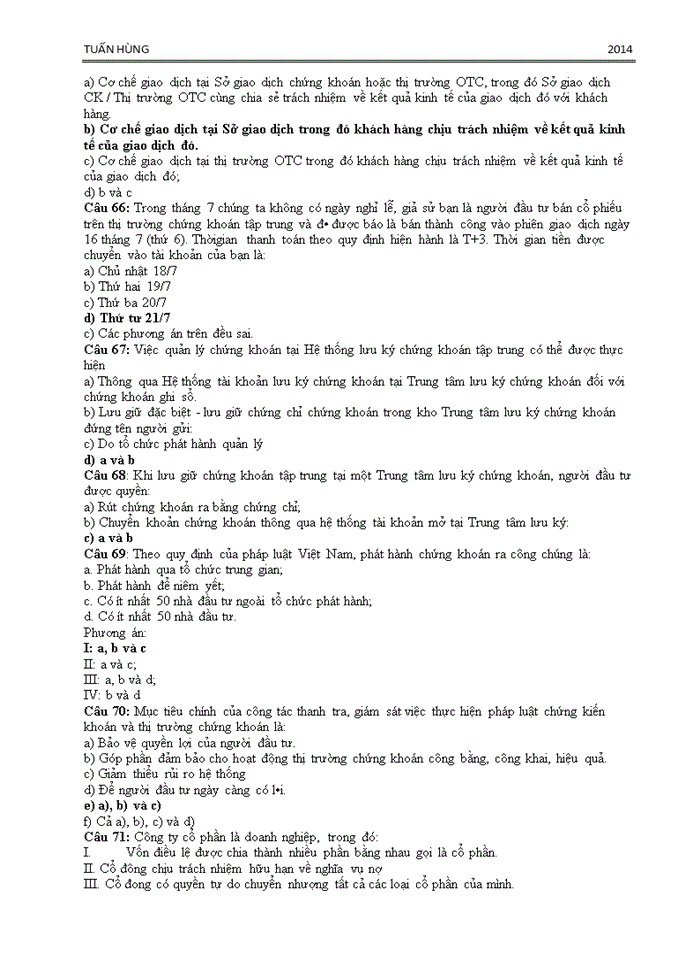 image for page 500 CÂU HỎI TRẮC NGHIỆM CƠ BẢN VỀ CHỨNG KHOÁN VÀ THỊ TRƯỜNG CHỨNG KHOÁN