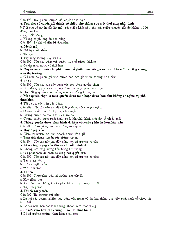 image for page 500 CÂU HỎI TRẮC NGHIỆM CƠ BẢN VỀ CHỨNG KHOÁN VÀ THỊ TRƯỜNG CHỨNG KHOÁN