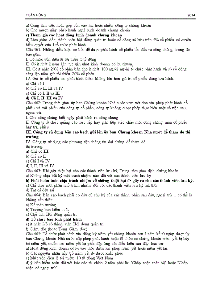 image for page 500 CÂU HỎI TRẮC NGHIỆM CƠ BẢN VỀ CHỨNG KHOÁN VÀ THỊ TRƯỜNG CHỨNG KHOÁN