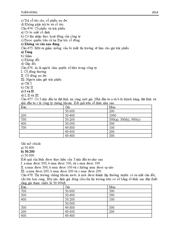 image for page 500 CÂU HỎI TRẮC NGHIỆM CƠ BẢN VỀ CHỨNG KHOÁN VÀ THỊ TRƯỜNG CHỨNG KHOÁN