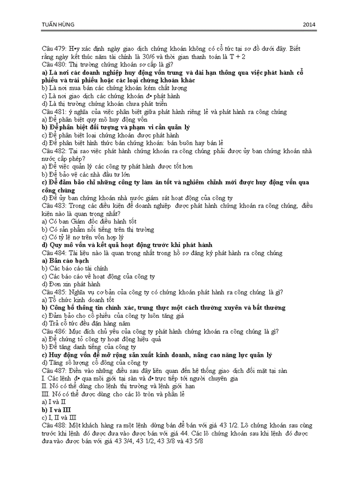 image for page 500 CÂU HỎI TRẮC NGHIỆM CƠ BẢN VỀ CHỨNG KHOÁN VÀ THỊ TRƯỜNG CHỨNG KHOÁN