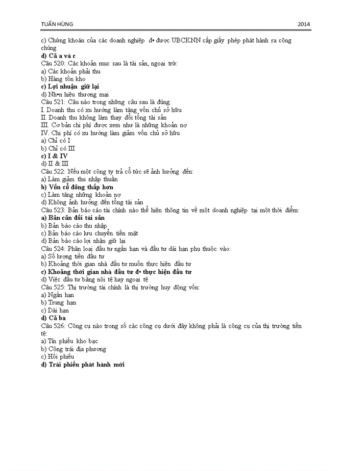 image for page 500 CÂU HỎI TRẮC NGHIỆM CƠ BẢN VỀ CHỨNG KHOÁN VÀ THỊ TRƯỜNG CHỨNG KHOÁN