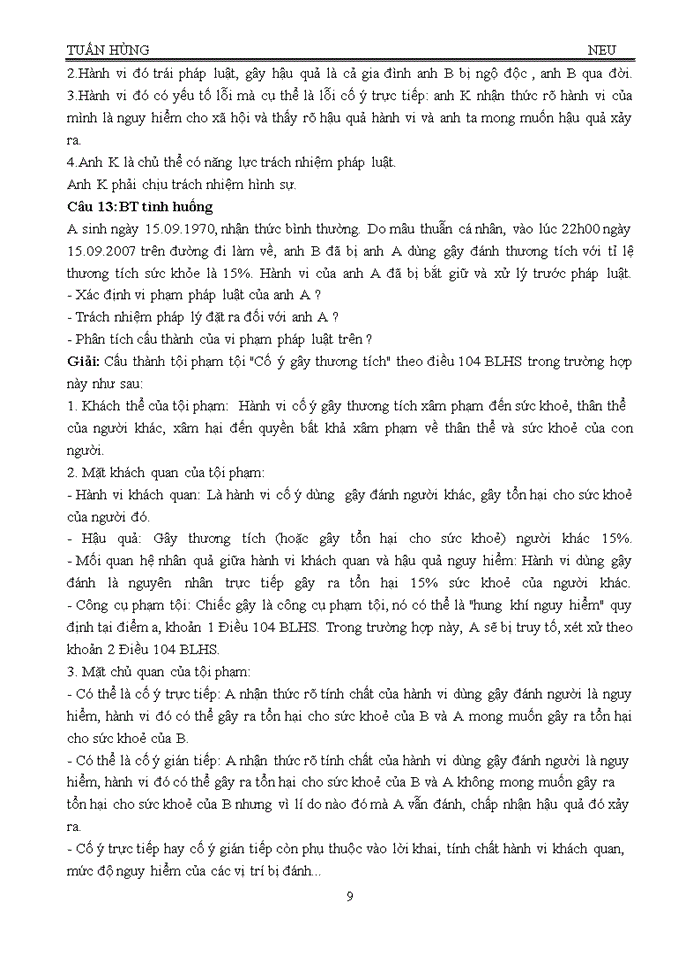 image for page Bài tập tình huống Pháp luật đại cương