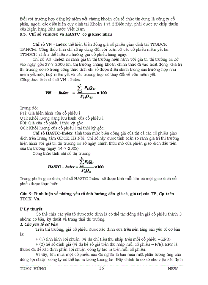 image for page 41 CÂU HỎI LÝ THUYẾT VÀ BÌNH LUẬN VỀ THỊ TRƯỜNG CHỨNG KHOÁN